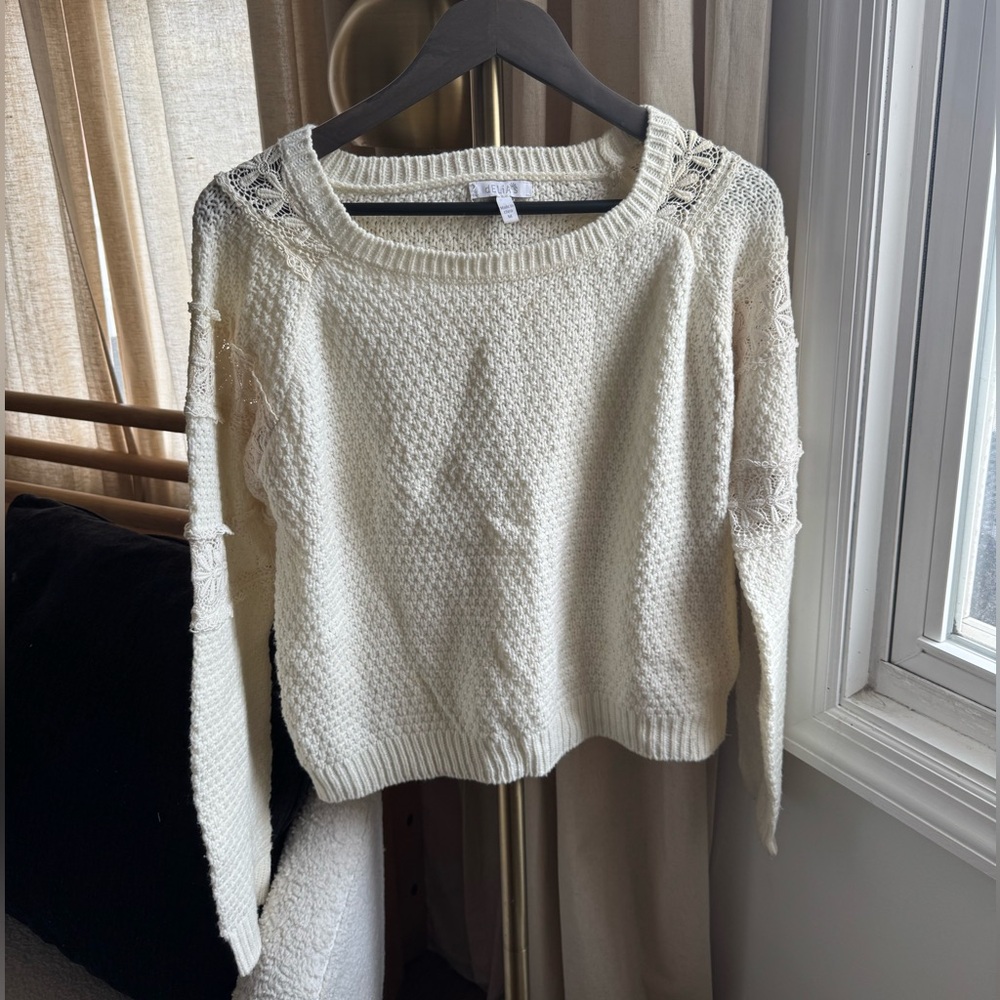 dELiA*s Cream Knit Sweater | Medium